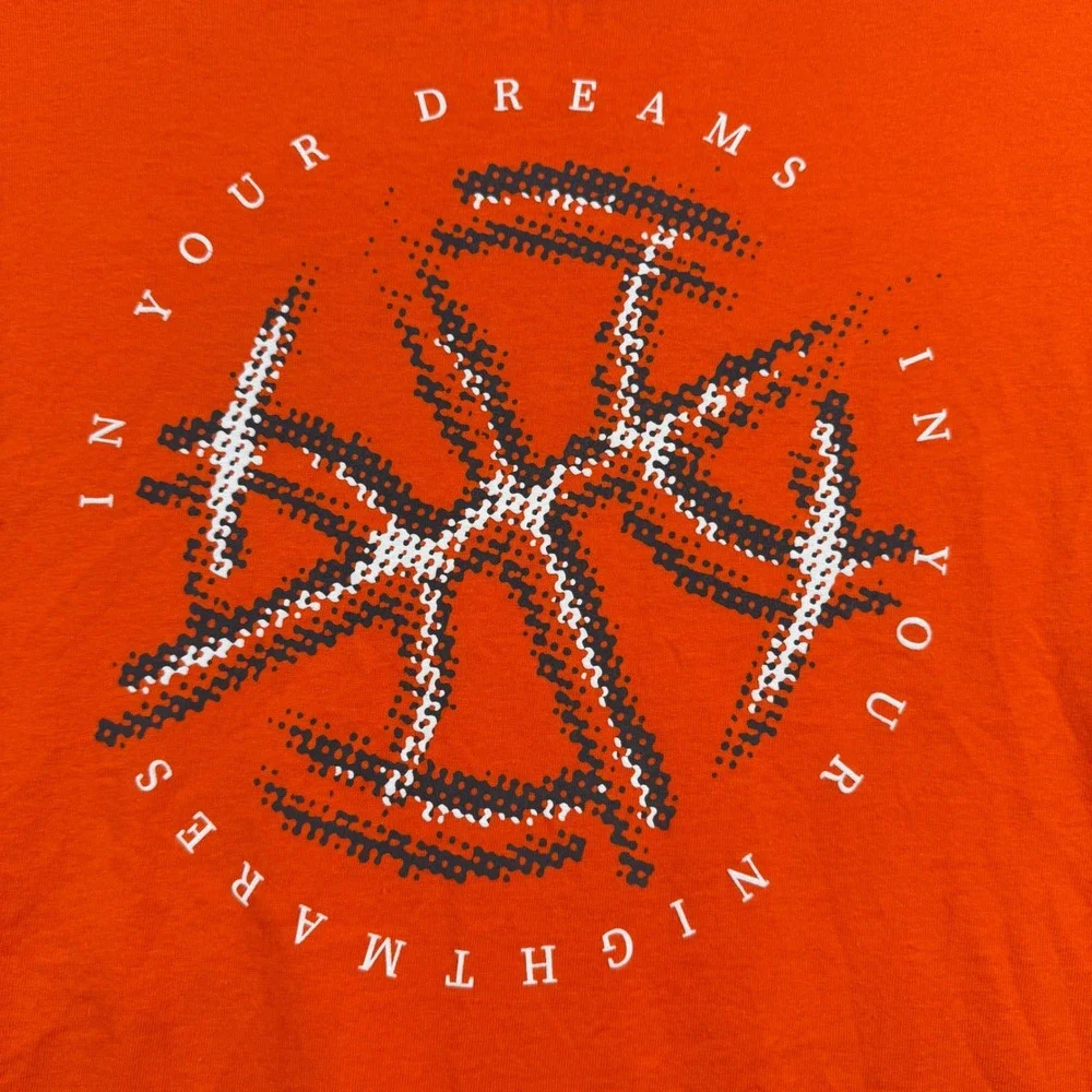Jordan T-Shirt Mens Large Orange In Your Dreams In Your Nightmares Graphic Tee